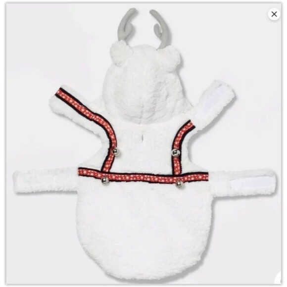 Dog Costume Workshop White Reindeer with Bells, Size Small - New - Picture 2 of 9